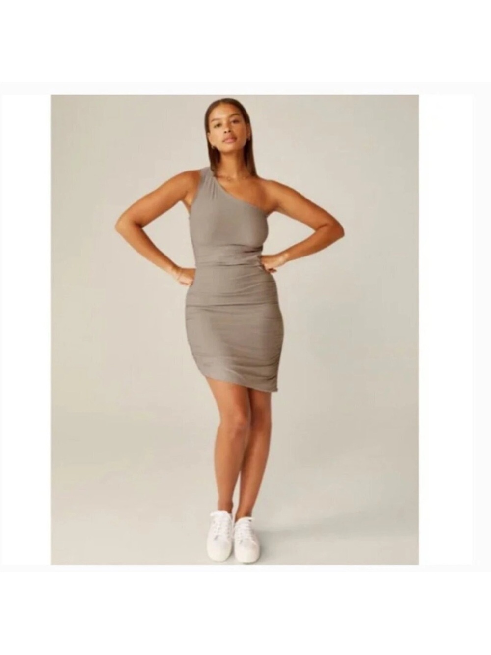 Beyond Yoga Featherweight Carried Away One Shoulder Dress Size M NWT